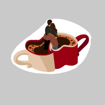 Hug in a mug - sticker