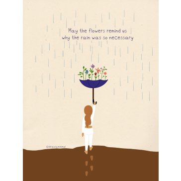 Rain and flowers - Print